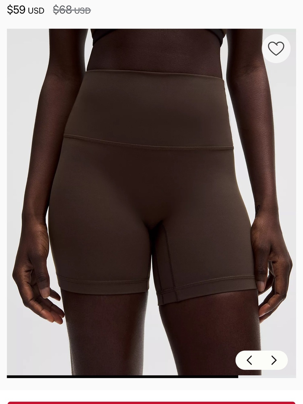 lululemon athletica align High-Rise Bike Shorts in walnut crunch